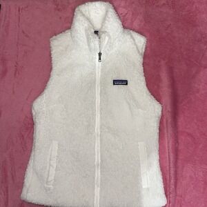 Patagonia Vest EUC Women's S Los Gatos Deep Pile Birch Sherpa White Fleece 25215